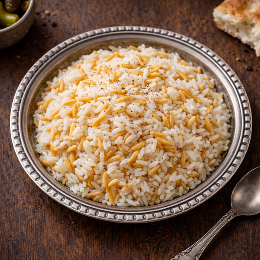 Turkish Rice with Toasted Orzo (Arpa Şehriyeli Pilav)